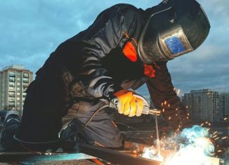 person welding